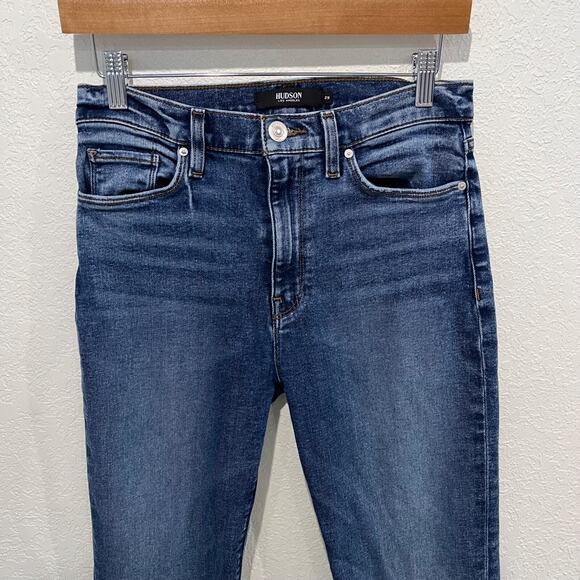 Hudson Barbara Jeans Bootcut Dancing Days Denim Women's 29 Raw Hem High Rise - Picture 3 of 9